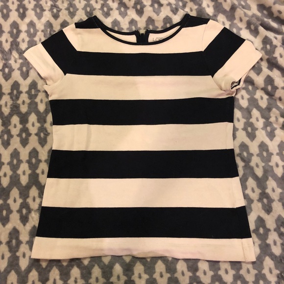 LOFT Tops - LOFT B&W Striped Short Sleeve Top